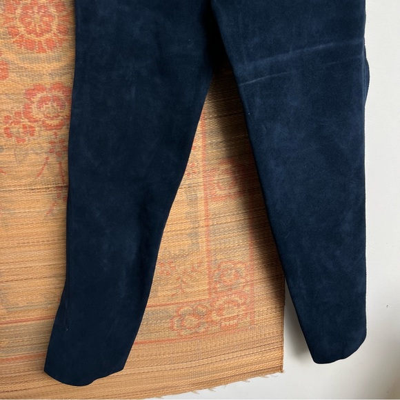 Vintage Navy Blue Suede Equestrian Chaps - Picture 2 of 9